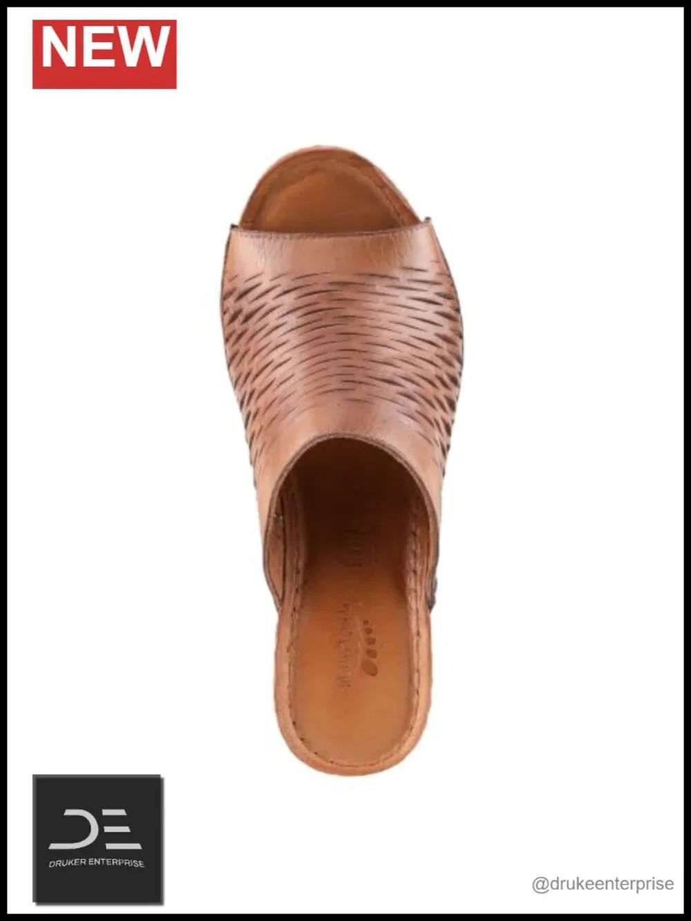 Slip On Wedge Sandals Leather Slingback Open Toe